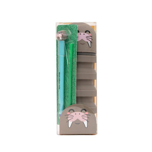 Estojo Extensível e Silicone - Morsa - Mr. Wonderful - Papelaria Encantada