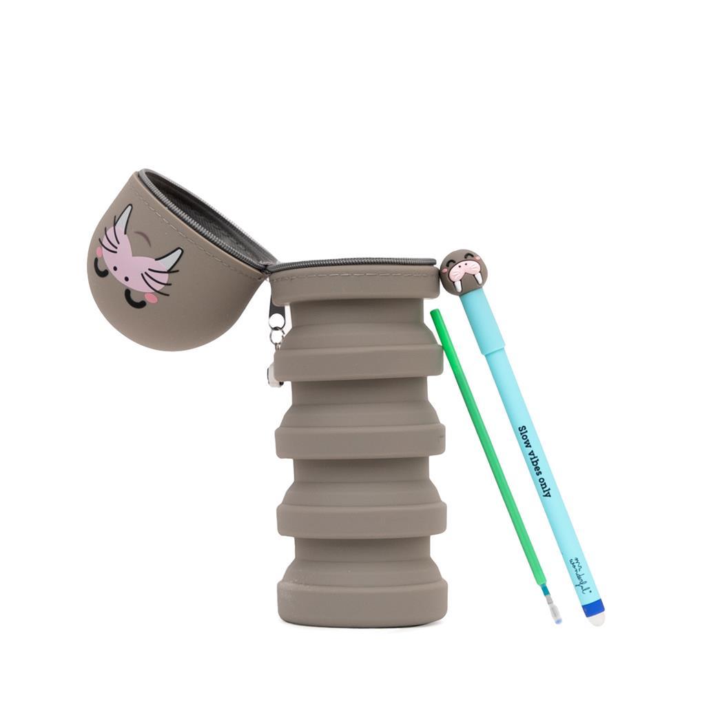 Estojo Extensível e Silicone - Morsa - Mr. Wonderful - Papelaria Encantada