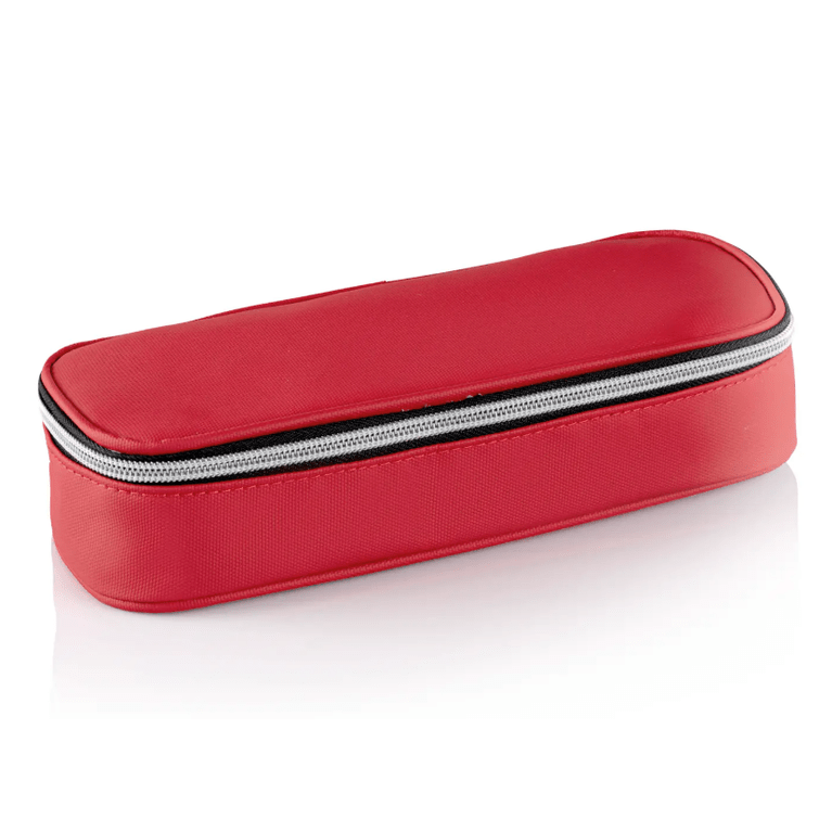 Estojo Oval Vermelho - Papelaria Encantada