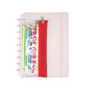Estojo para caderno inteligente crystal vermelho - Papelaria Encantada