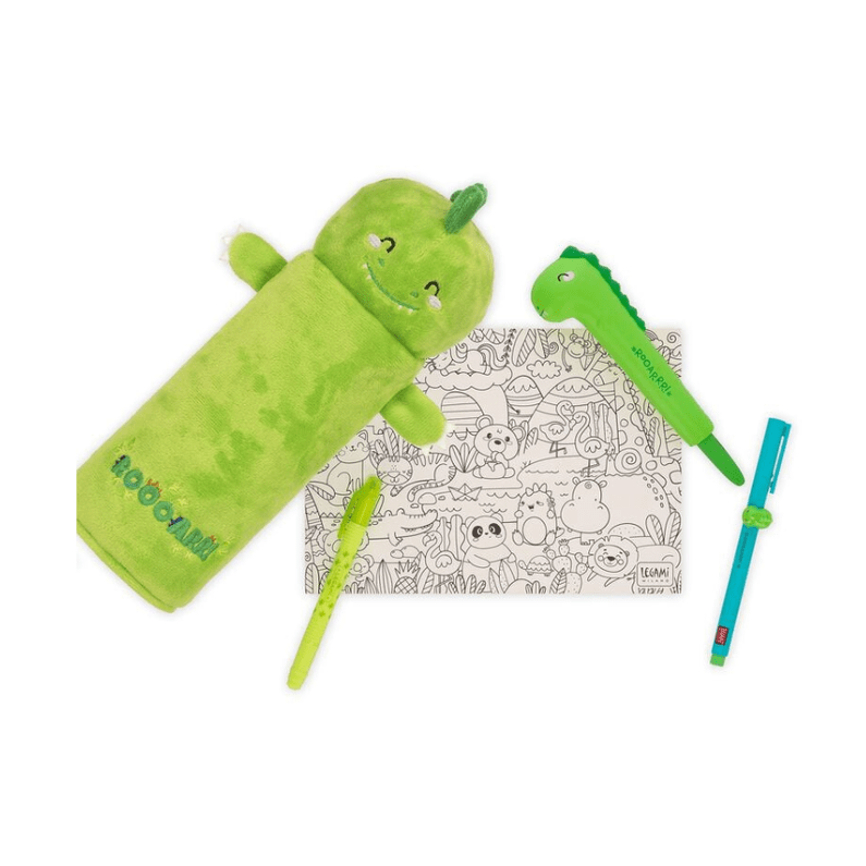Estojo para lápis - super macio Dino de pelucia Legami - Papelaria Encantada