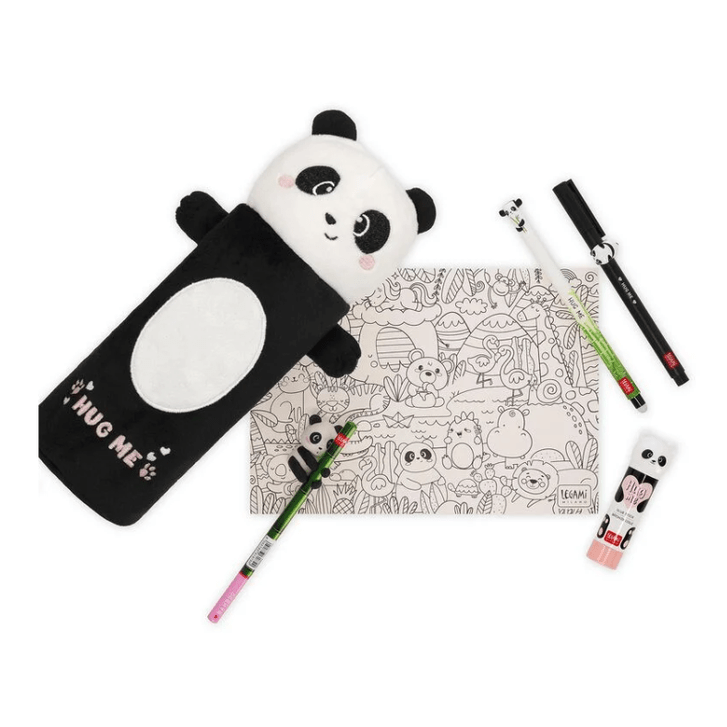 Estojo para lápis - super macio Panda de pelucia Legami - Papelaria Encantada