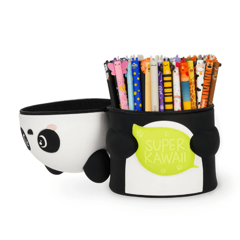 Estojo Super Kawaii 2 - in - 1 Silicone Panda Legami - Papelaria Encantada