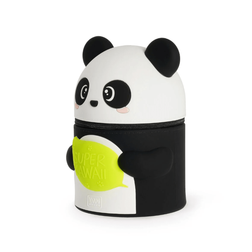 Estojo Super Kawaii 2 - in - 1 Silicone Panda Legami - Papelaria Encantada