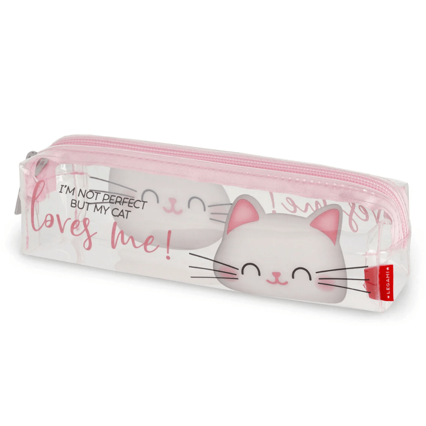 Estojo transparente legami Gato - Papelaria Encantada