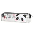 Estojo transparente legami Panda - Papelaria Encantada