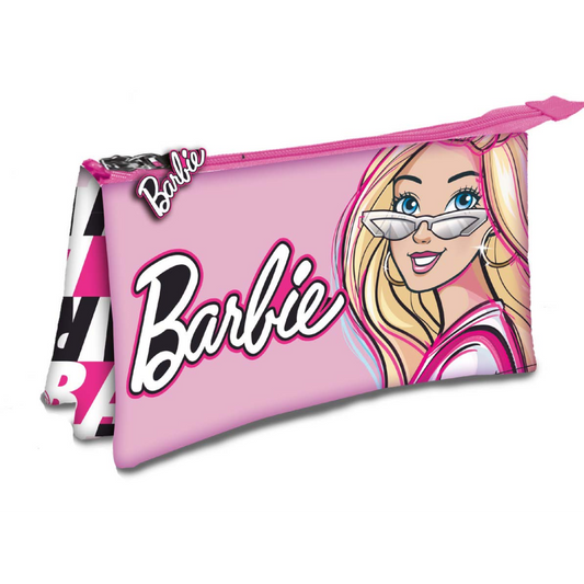 Estojo Triplo Barbie Fashion - Papelaria Encantada