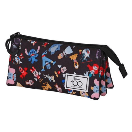 Estojo triplo Disney 100 anos - Papelaria Encantada