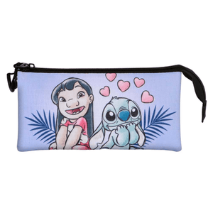 Estojo triplo Lilo & Stitch - Papelaria Encantada