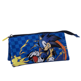 Estojo triplo Sonic - Papelaria Encantada