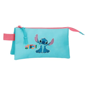 Estojo triplo Stitch Aloha - Papelaria Encantada