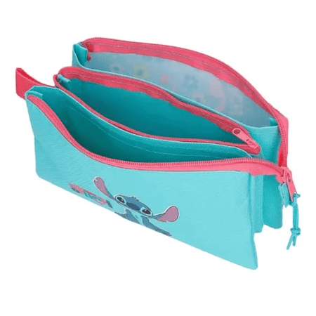 Estojo triplo Stitch Aloha - Papelaria Encantada