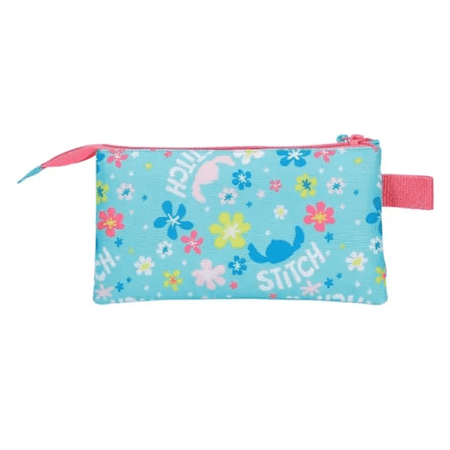 Estojo triplo Stitch Aloha - Papelaria Encantada
