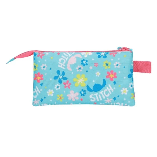 Estojo triplo Stitch Aloha - Papelaria Encantada