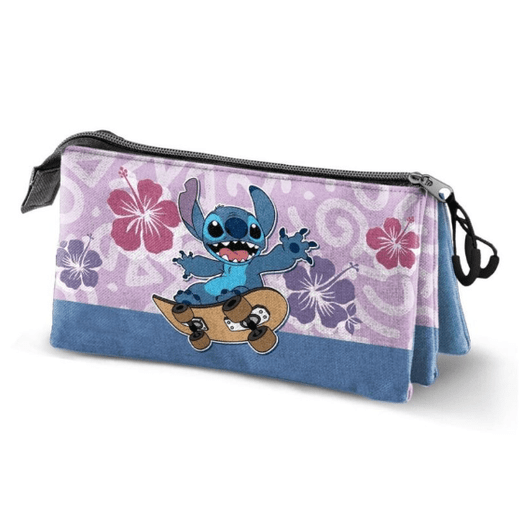 Estojo triplo Stitch Skate - Papelaria Encantada