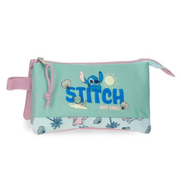 Estojo Tripo Stitch Just Chill - Papelaria Encantada