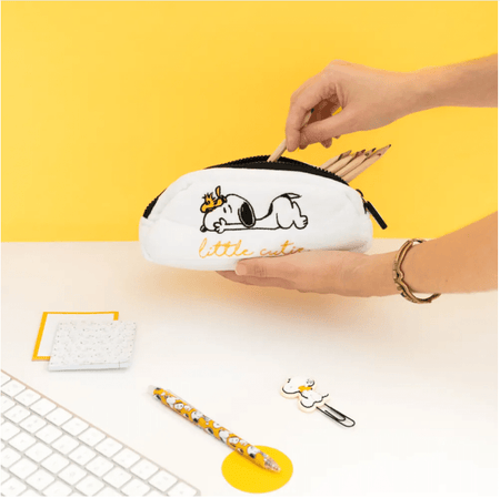Estojo Veludo Lazy days - Snoopy - Papelaria Encantada