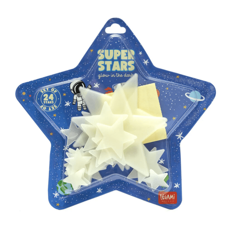 Estrelas adesivas que brilham no escuro - Superestrelas - Legami - Papelaria Encantada