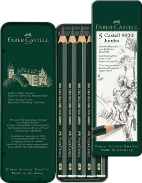 Castell 9000 Jumbo — conjunto de 5 lápis Faber-Castell