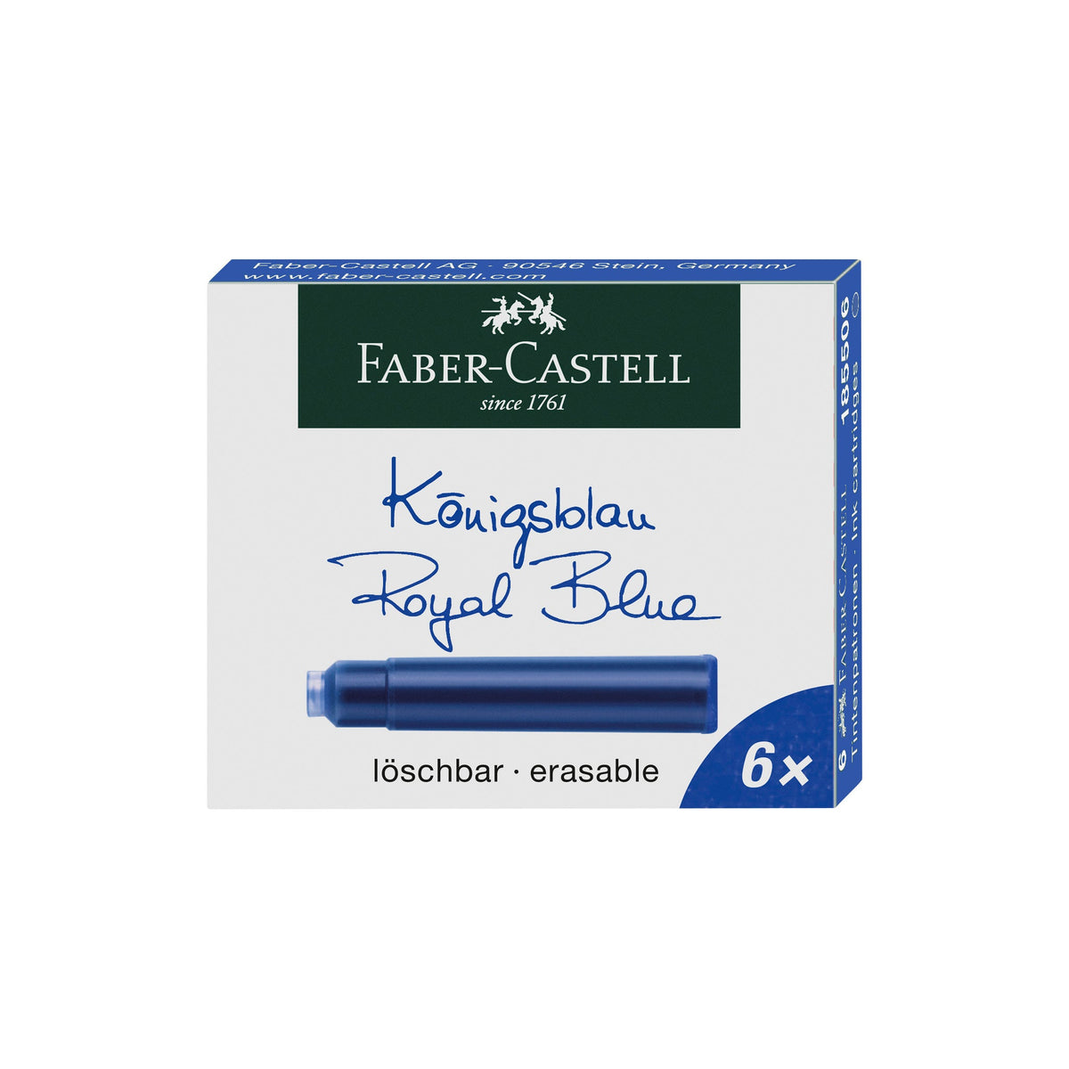 Cartuchos de tinta - 6 unidades Faber-Castell - Azul