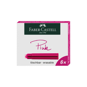 Cartuchos de tinta - 6 unidades Faber-Castell - Rosa