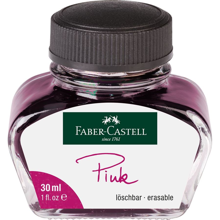 Tinta para caneta de aparo - 30 ml Faber-Castell - Rosa