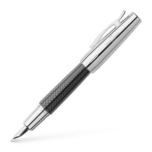 Caneta de aparo Faber-Castell e-motion - Resina preta Parquet