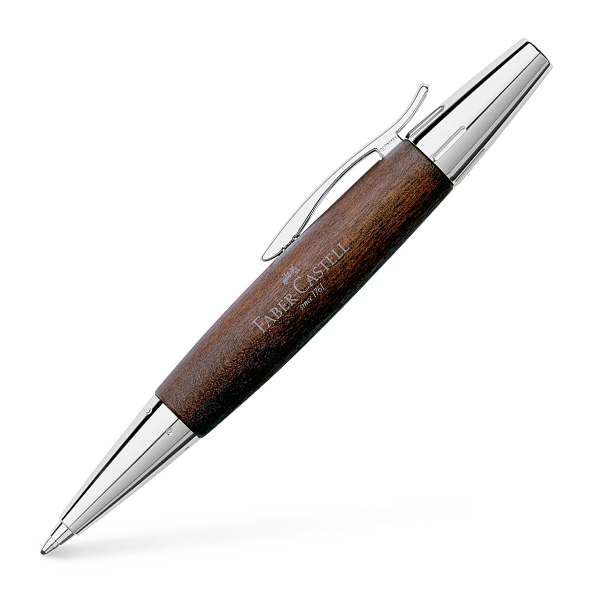 Esferográfica Faber-Castell e-motion - Madeira de pereira castanha escura