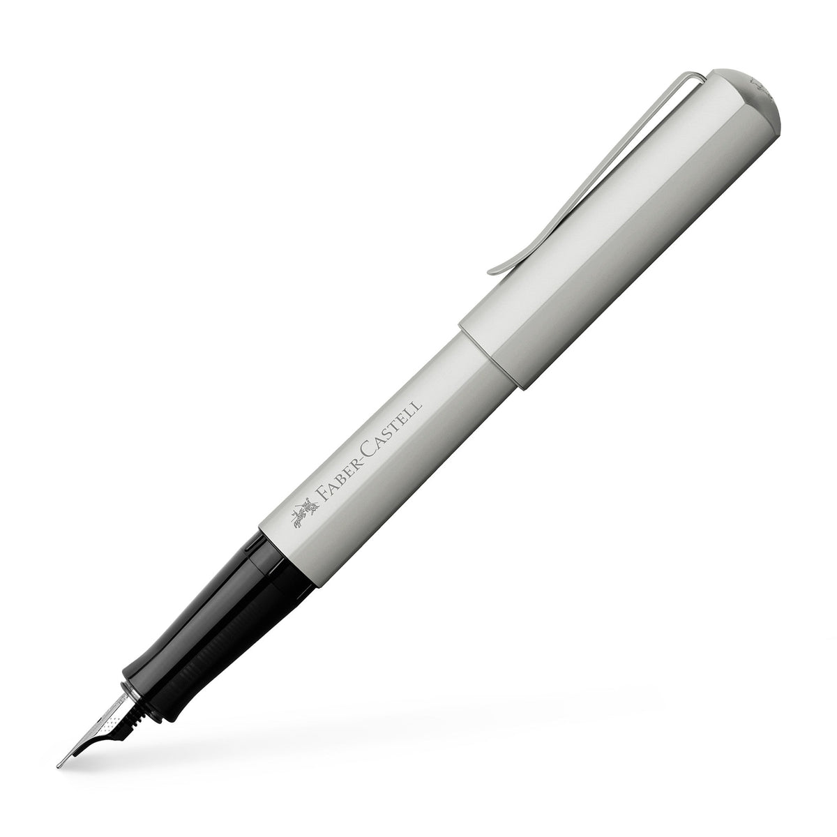 Caneta de aparo Faber-Castell Hexo - Prateado mate