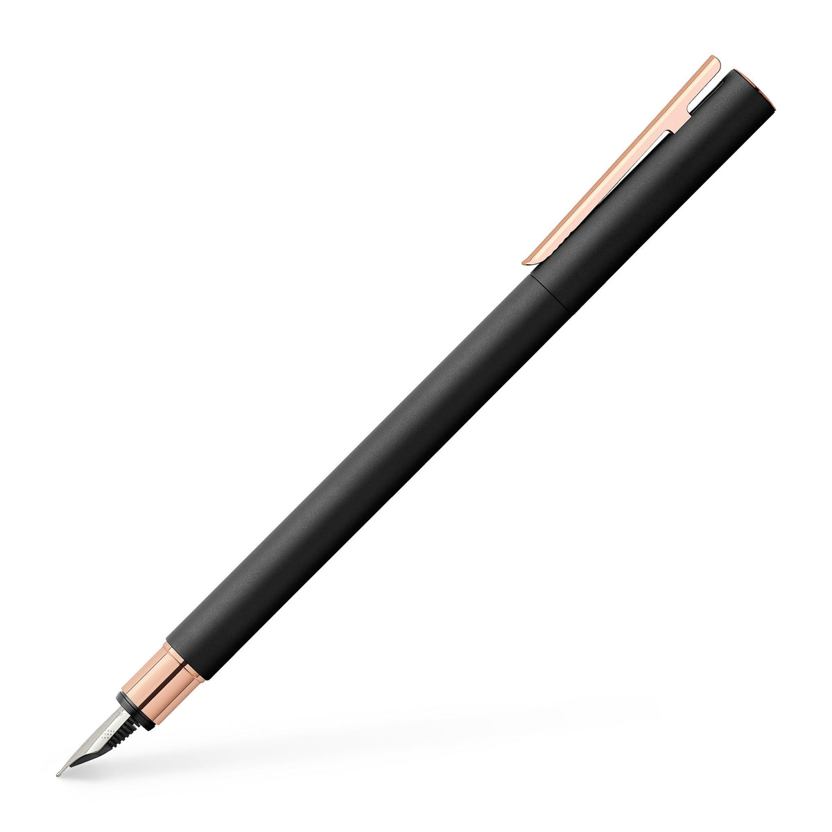 Caneta de aparo Faber-Castell Neo Slim - Preto mate com ouro rosa