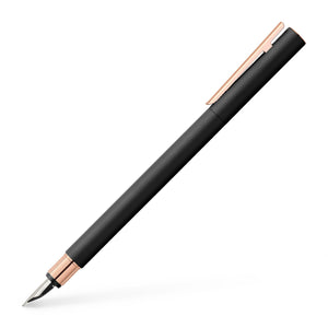 Caneta de aparo Faber-Castell Neo Slim - Preto mate com ouro rosa