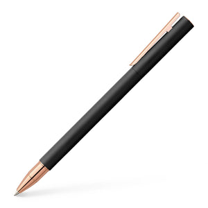 Roller Faber-Castell Neo Slim - Preto mate com ouro rosa