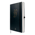 Agenda diária Finocam Capri preta 2027 B5 176 × 250 mm — capa