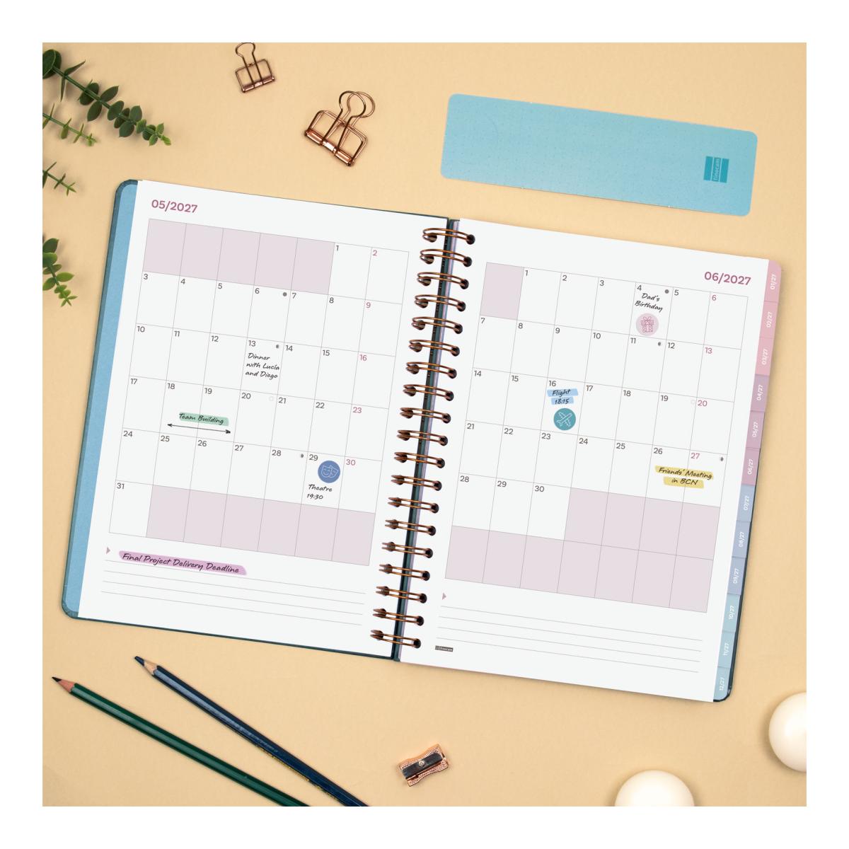 Agenda Finocam Optimal 2027 azul B5 176 × 250 mm