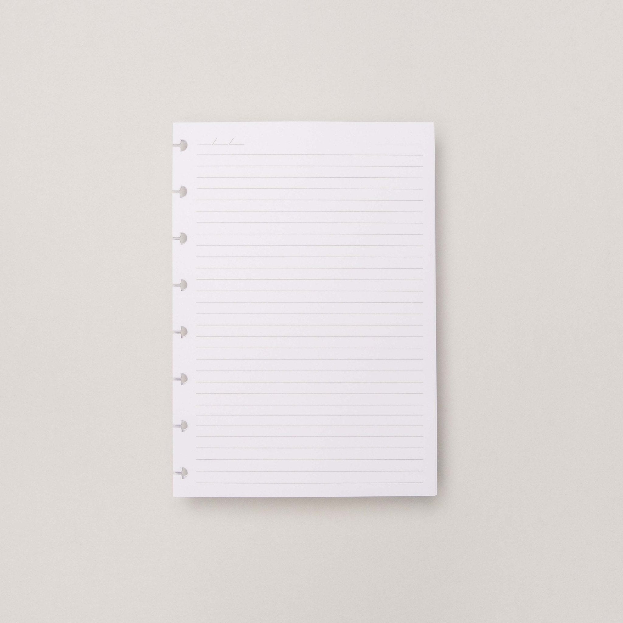 Folhas pautadas brancas A5 90g para Caderno Inteligente - Papelaria Encantada