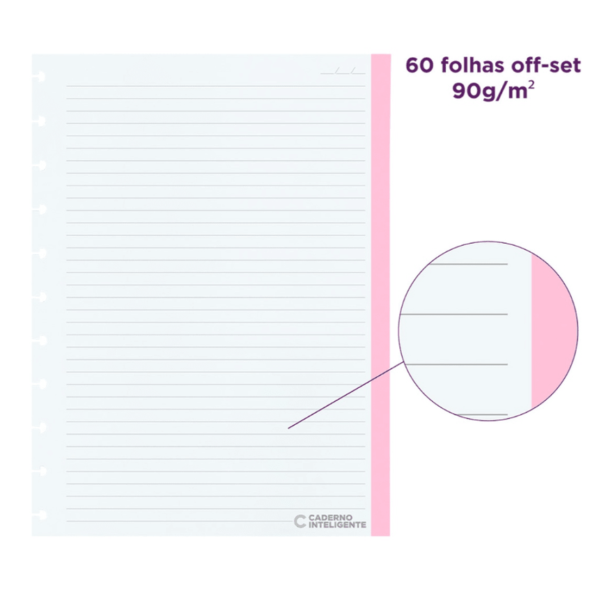 Folhas pautadas Grande Colorcode - Papelaria Encantada