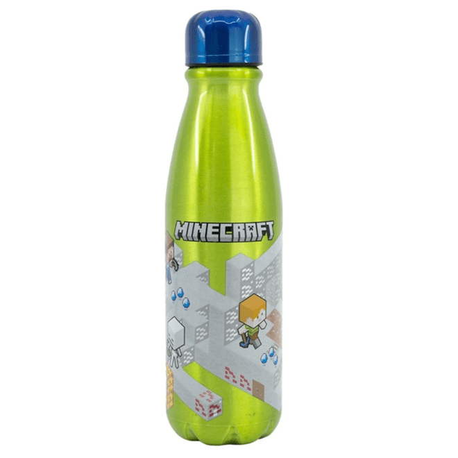 Garrafa aluminio Minecraft 600ML - Papelaria Encantada