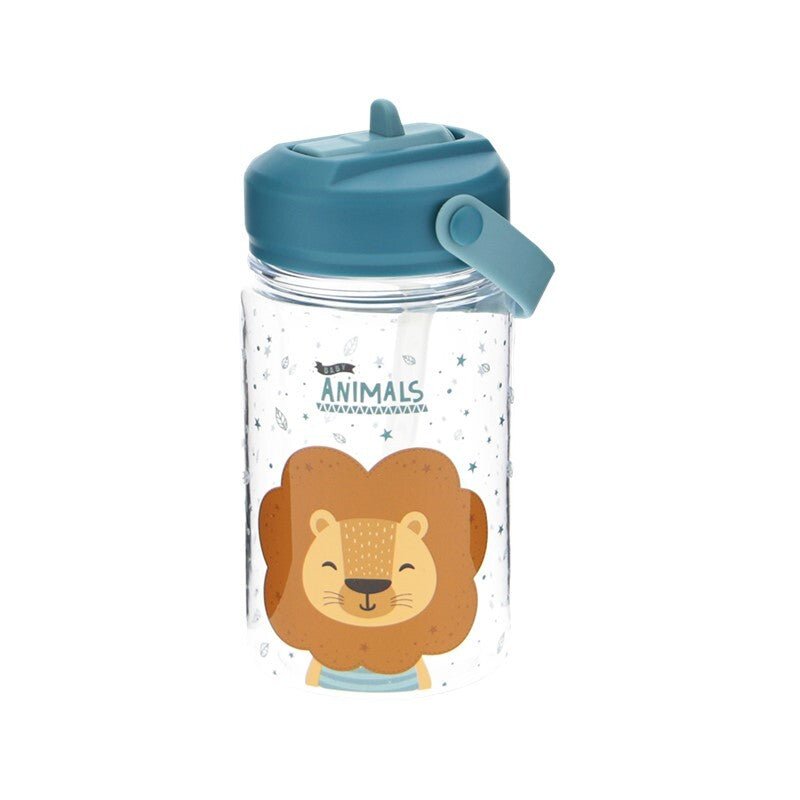 Garrafa de plástico 330ml Aurea kids - Leão - Papelaria Encantada