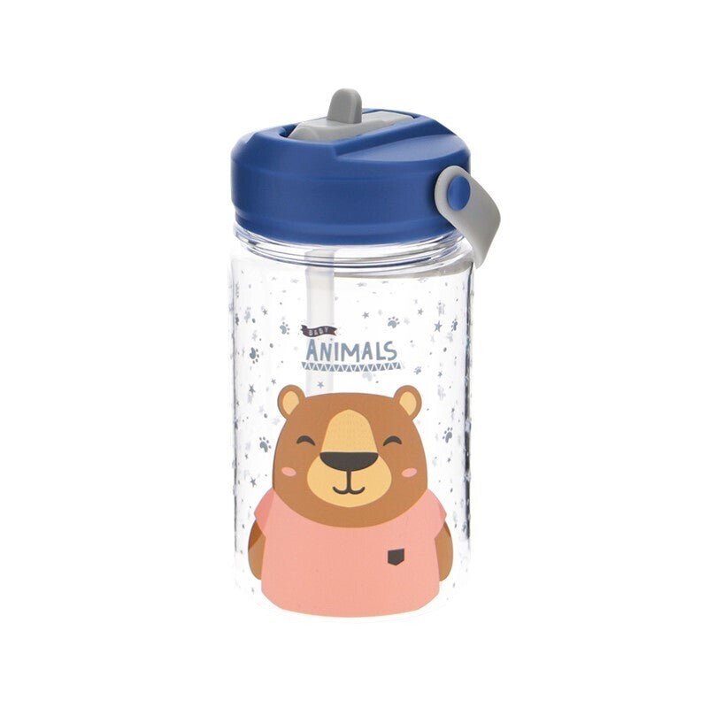 Garrafa de plástico 330ml Aurea kids - Urso - Papelaria Encantada