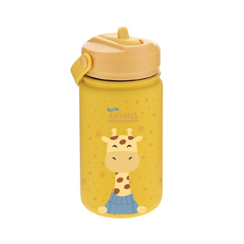 Garrafa térmica 330ml Aurea kids - Girafa - Papelaria Encantada