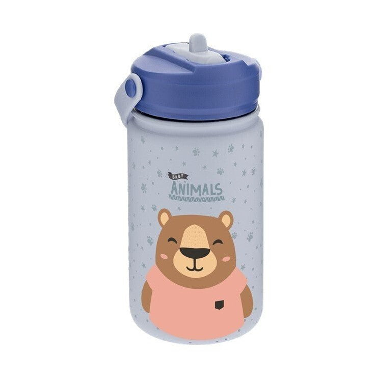 Garrafa térmica 330ml Aurea kids - Urso - Papelaria Encantada