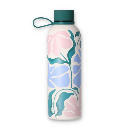 Garrafa térmica 500ml - Flores - Papelaria Encantada