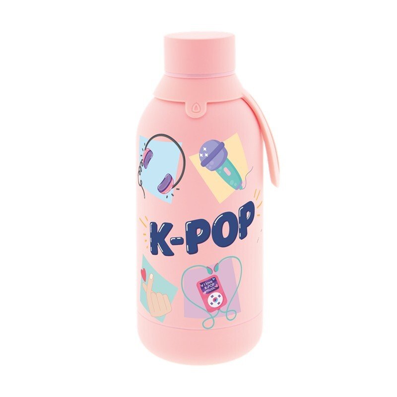 Garrafa Térmica 500ML K-Pop Pink - Papelaria Encantada