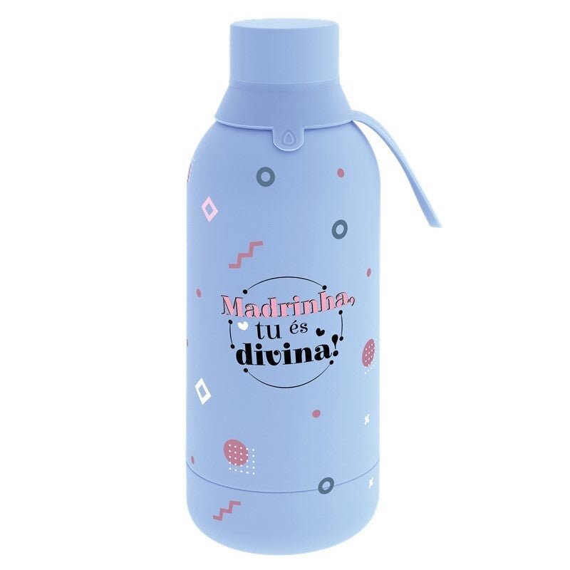 Garrafa térmica 500ML - Madrinha tu és divina - Papelaria Encantada