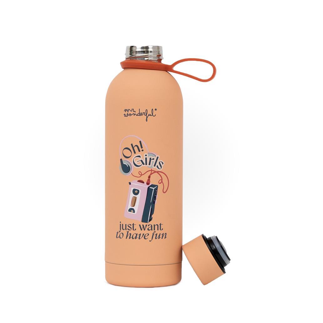 Garrafa Térmica 500ml - Oh! Girls just want to have fun - Mr. Wonderful - Papelaria Encantada