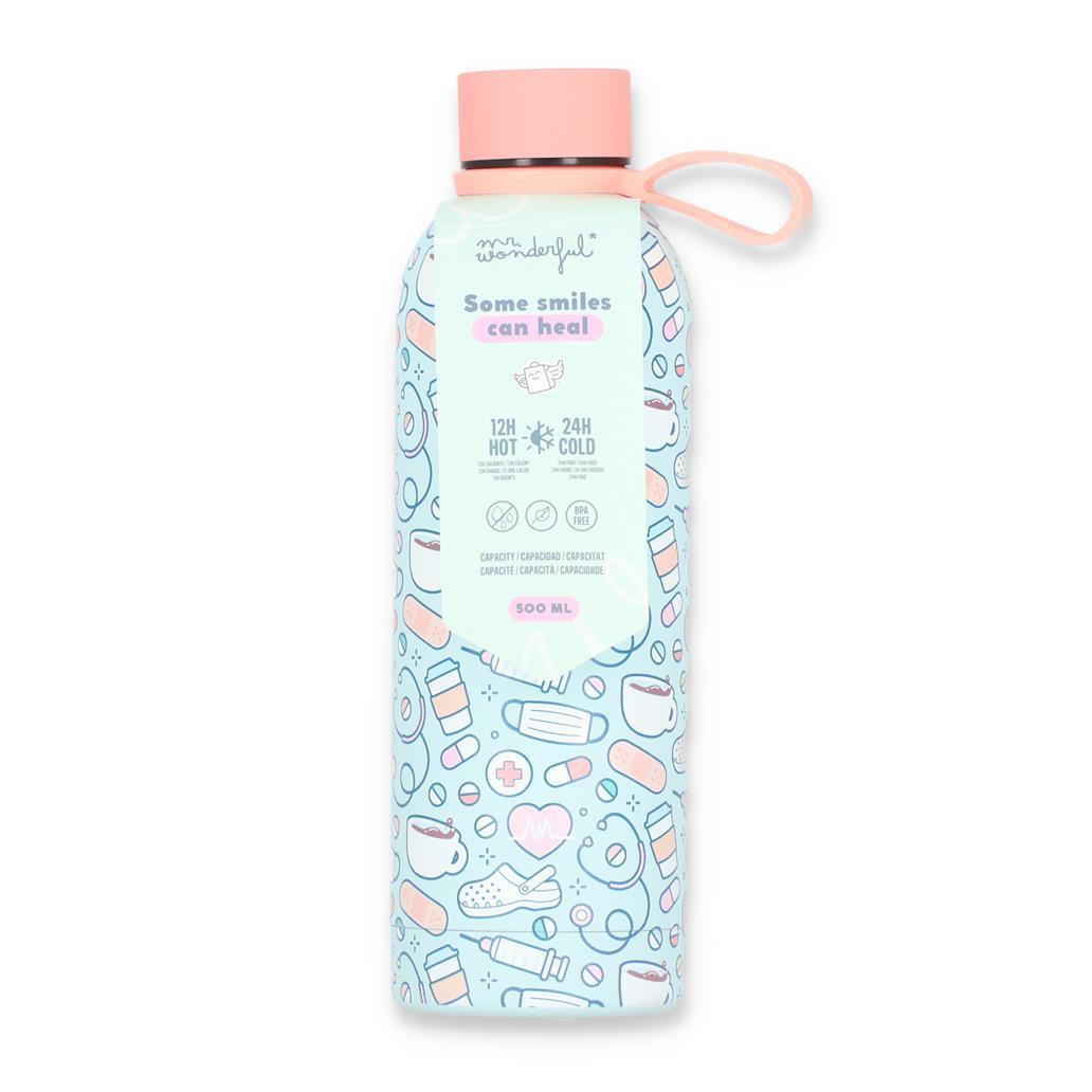 Garrafa Térmica 500ml - Saúde - Mr. Wonderful - Papelaria Encantada