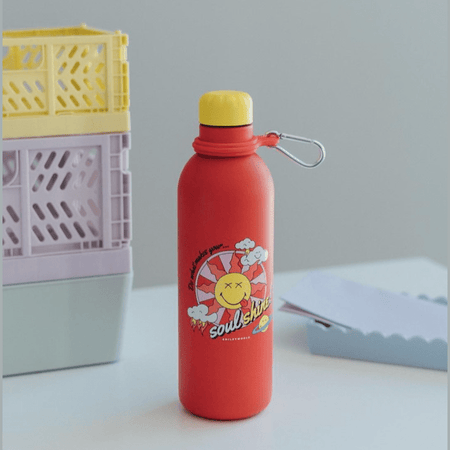 Garrafa térmica 500ML Smiley - Papelaria Encantada