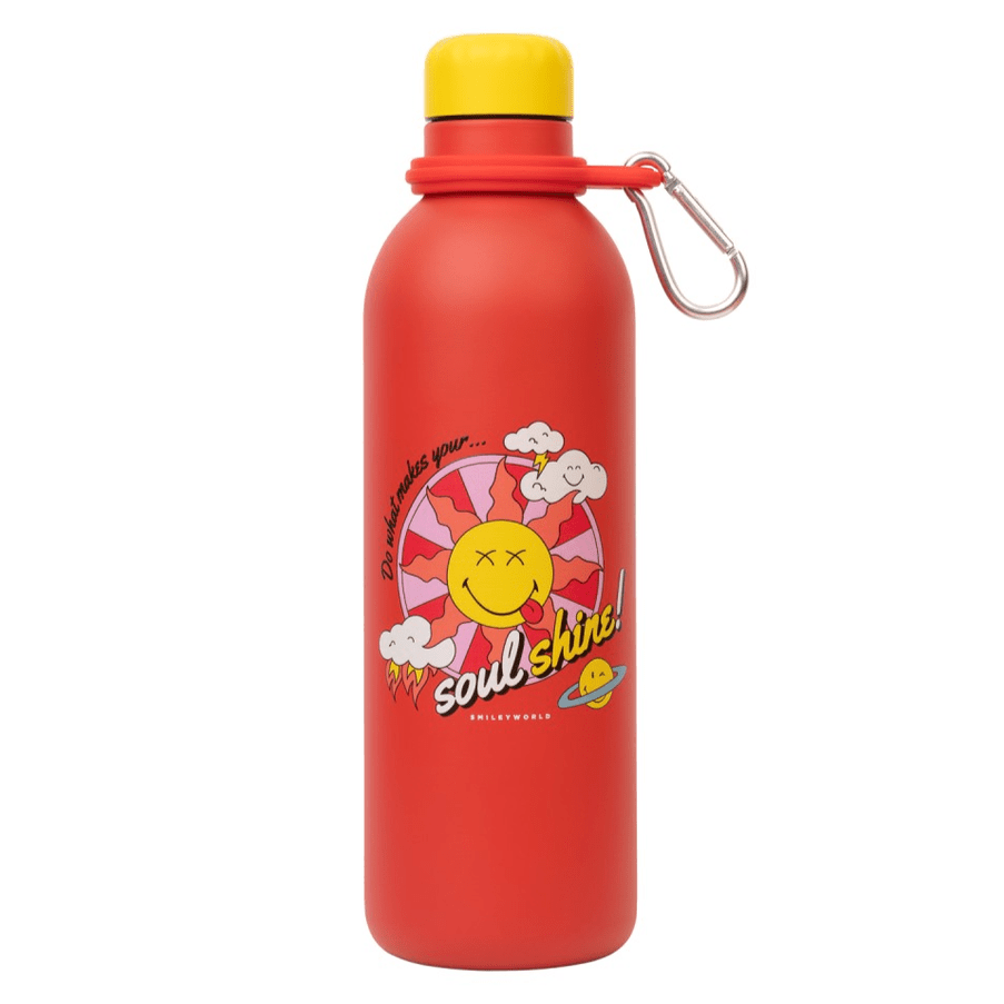 Garrafa térmica 500ML Smiley - Papelaria Encantada