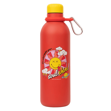Garrafa térmica 500ML Smiley - Papelaria Encantada