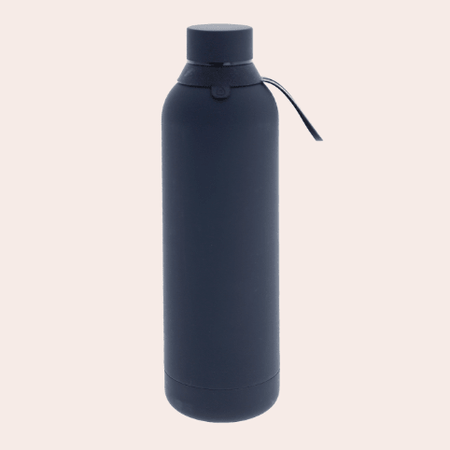 Garrafa térmica aço inoxidável Preto 710ml - Papelaria Encantada